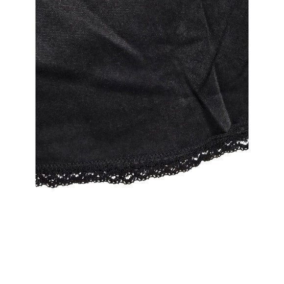 Vanity Fair Black Nylon Lace Trim Full Slip Skirt Size LG 30 - Picture 2 of 5